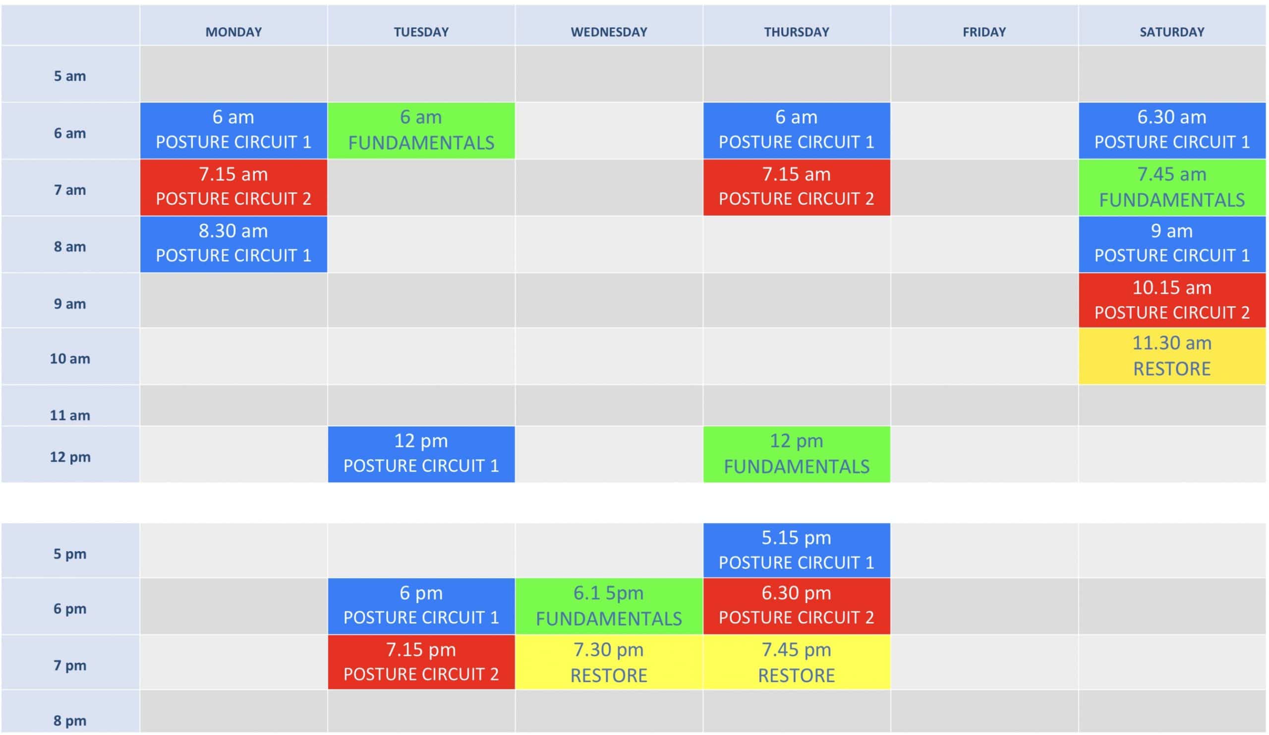 OLOS 2020 Timetable